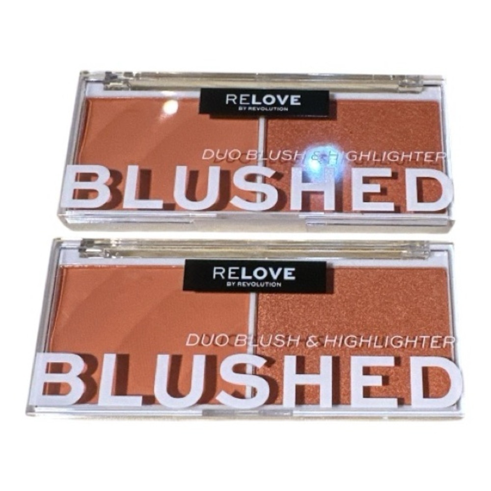Revolution Relove Blushed Duo Blush & Highlighter Set (2 Palettes)